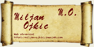 Miljan Ojkić vizit kartica